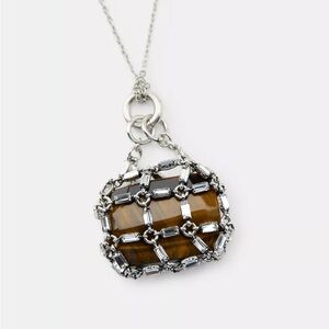 ZARA STONE JEWEL SACK NECKLACE NWT